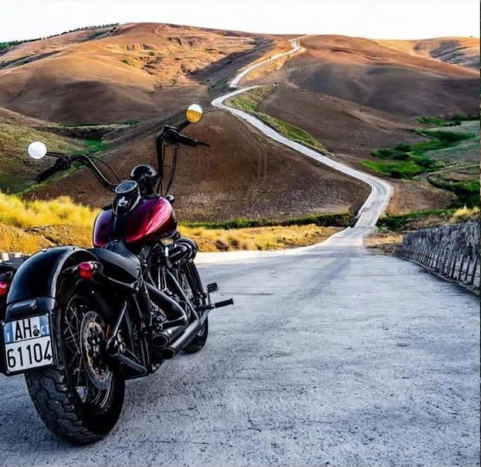 Motorcycle on Road